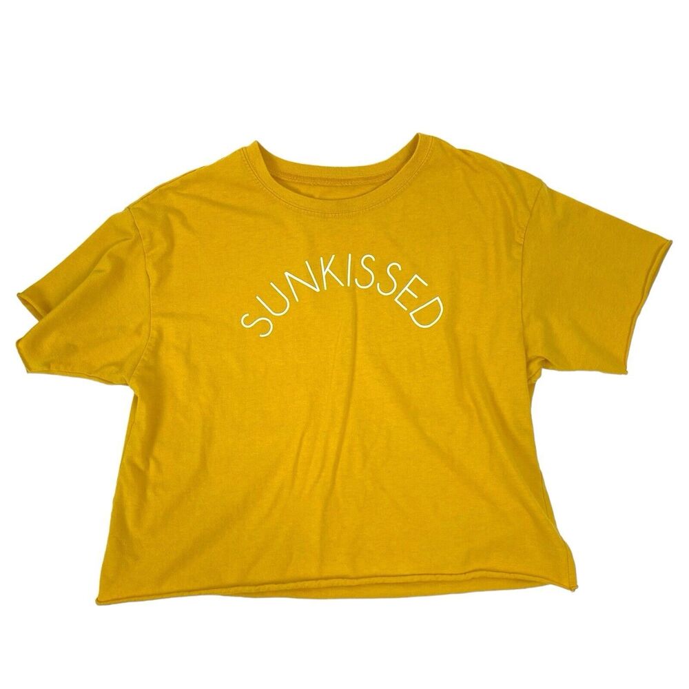 Modern Lux Short Sleeve Summer "Sun Kissed" Crop Tee Medium T-shirt‎ 0008